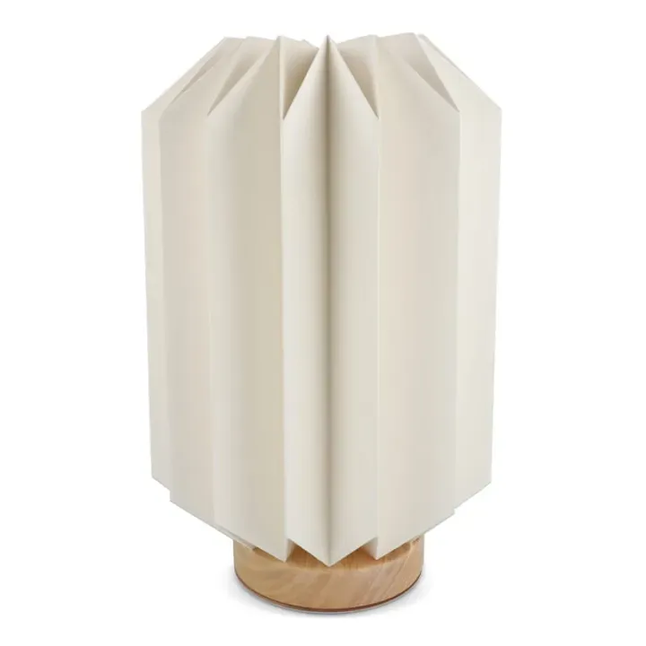 Coollux foldable paper LED lamp Eos on wooden base, 25cm (letterbox size) - LT40728 (N0094)